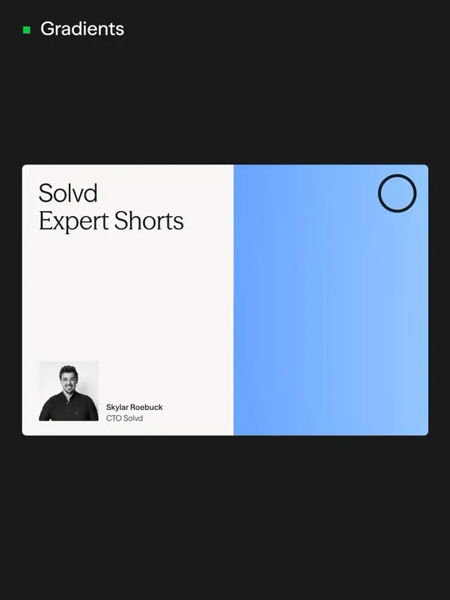 Solvd B2B AI solutions brand identity (slide 8), minimal, technical, dark