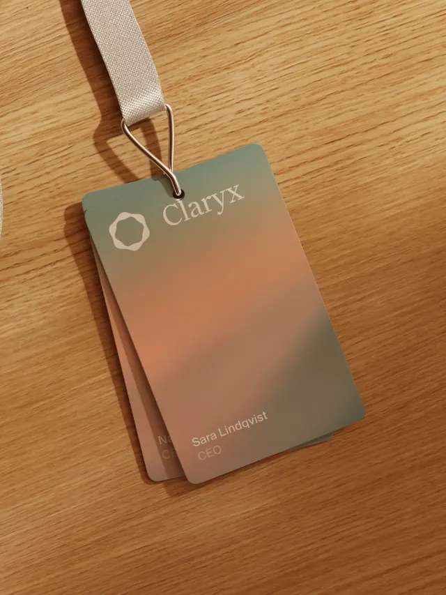 Claryx cybersecurity brand identity (slide 5)