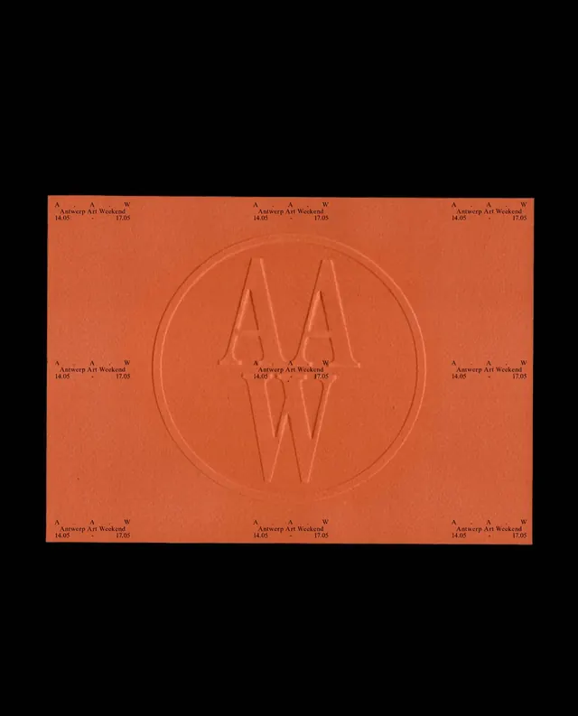 Antwerp Art identity system and materials (slide 14)