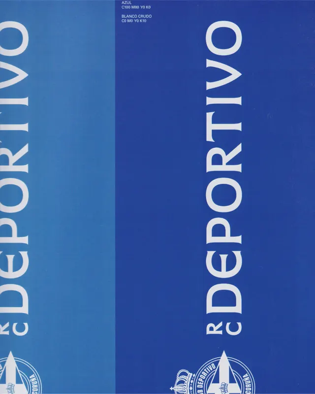 RC Deportivo football club identity refresh, geometric, technical, dark