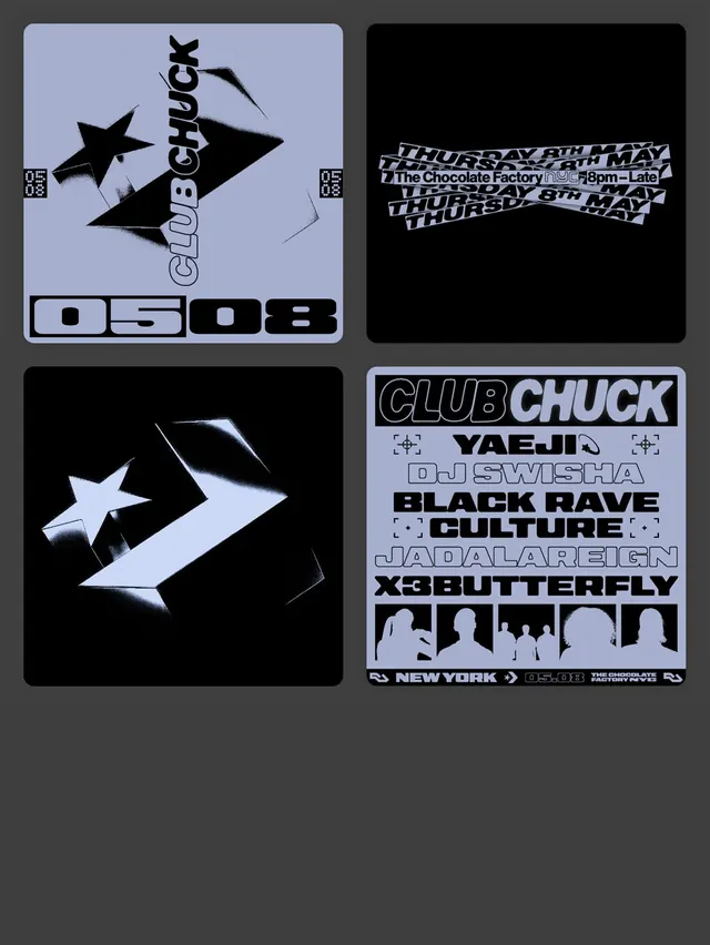 Ben King Club Chuck visual identity carousel (slide 7)