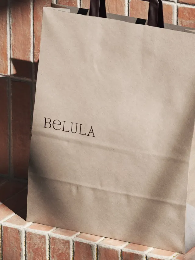 Belula brand identity and packaging system (slide 6), minimal, luxury, warm