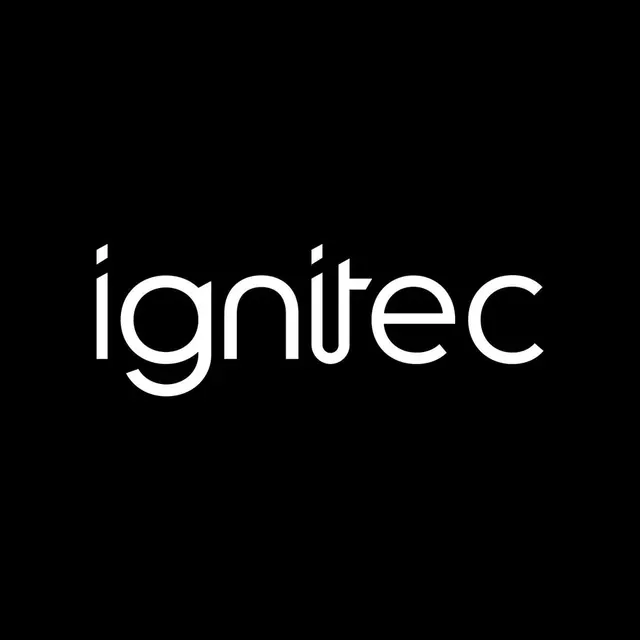 Ignitec logo, geometric, minimal, light