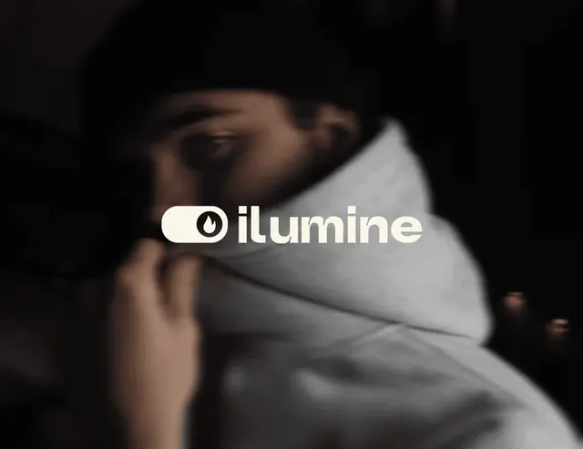 Ilumine logo, geometric, minimal, light