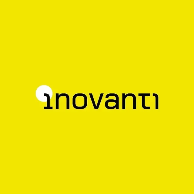 Inovanti logo, geometric, line-art, dark