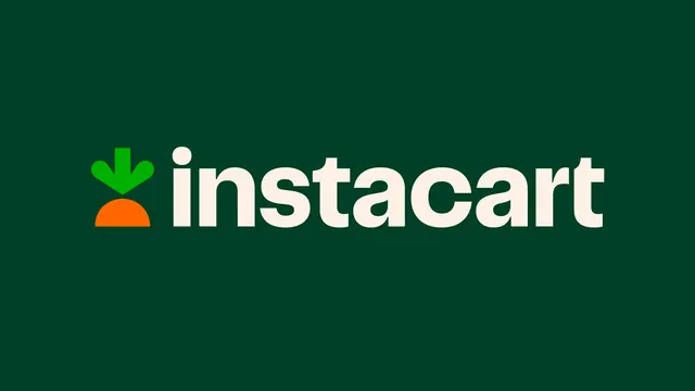 Instacart horizontal logo lockup on dark green, flat, minimal, dark