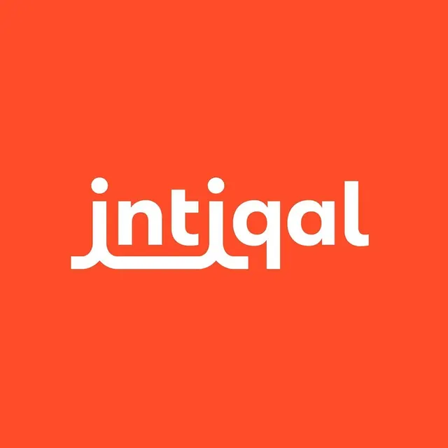 Intiqal logo, minimal, light