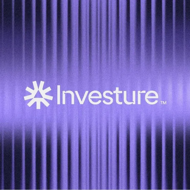 Investure logo, geometric, minimal, light