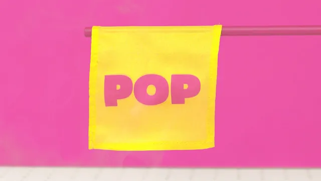 POP Wordmark Graphic, neo-brutalist, maximalist, vibrant