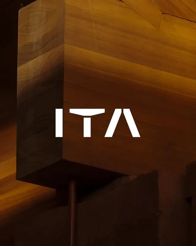 Ita logo, geometric, minimal, light