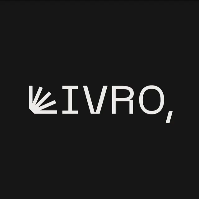 Ivro logo, geometric, minimal, light