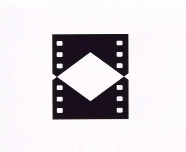 Film frame geometric icon, minimal, geometric, light