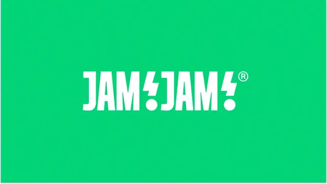 JamJam logo, geometric, light