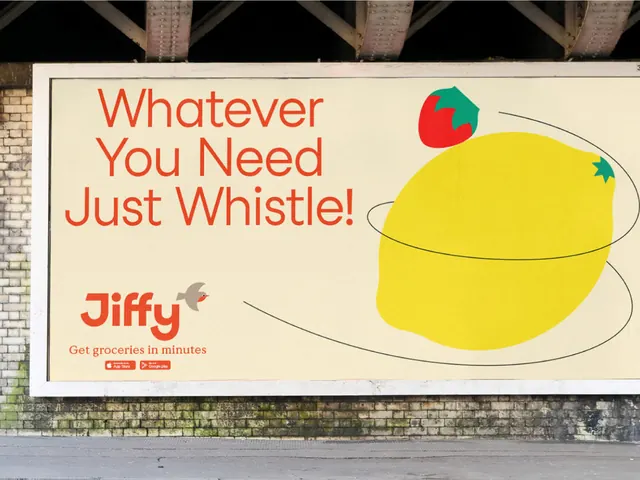 Jiffy billboard, Whatever You Need Just Whistle, flat, geometric, warm