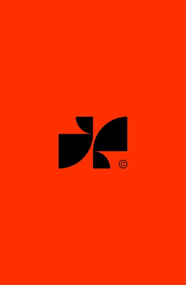 Jorixent logo, geometric, minimal, dark