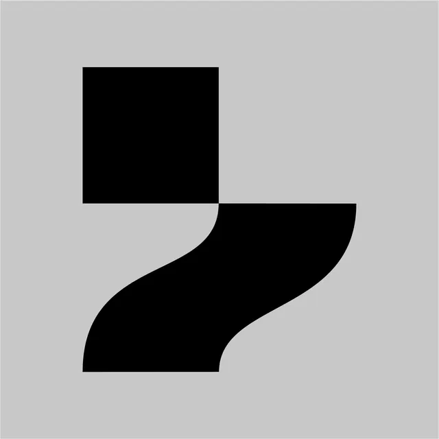 Minimal black abstract mark, minimal, geometric, monochrome
