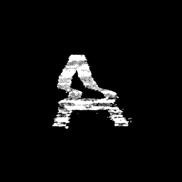Abstract Glitch Logo, brutalist, abstract, high-contrast
