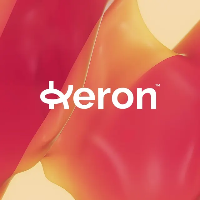 Keron logo, geometric, minimal, light