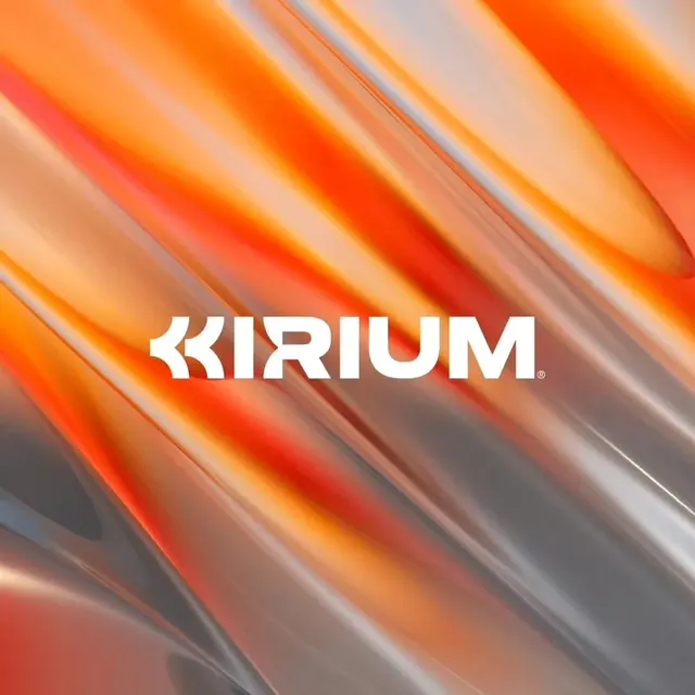 Kirium logo, geometric, light