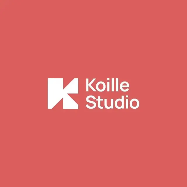 Koille Studio logo, geometric, minimal, light