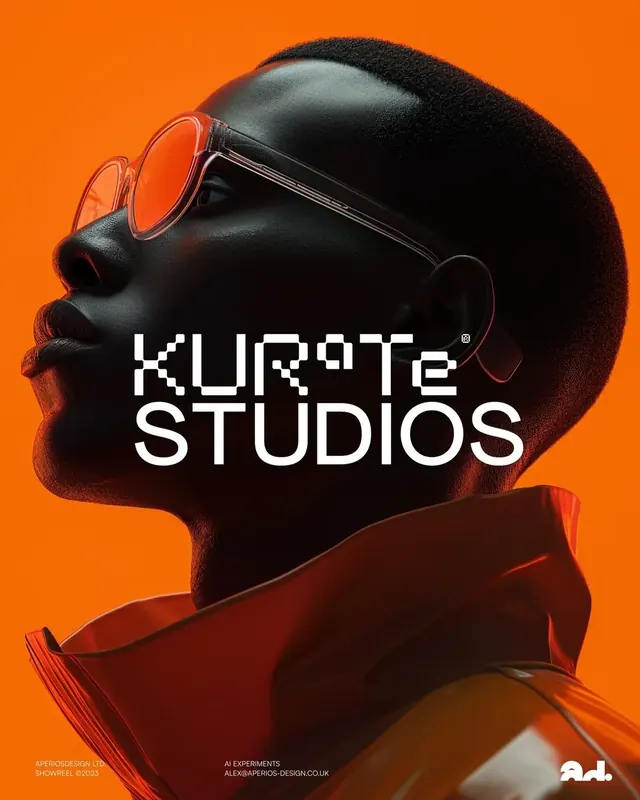 Kurate Studios logo, geometric, minimal, light