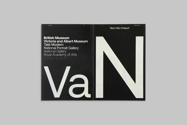 Van Museum Identity, minimal, swiss, monochrome