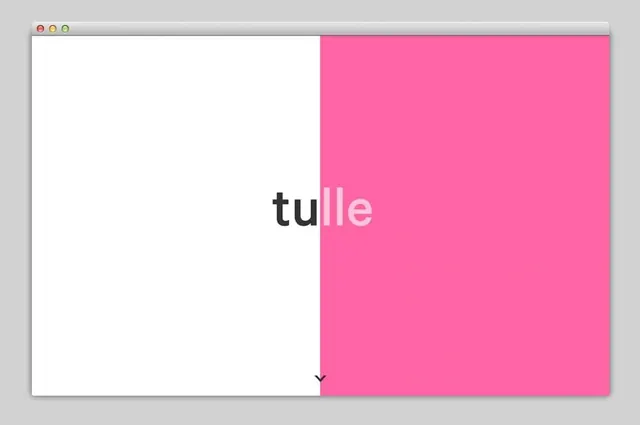 Tulle Wordmark and Color Block, minimal, geometric, high-contrast