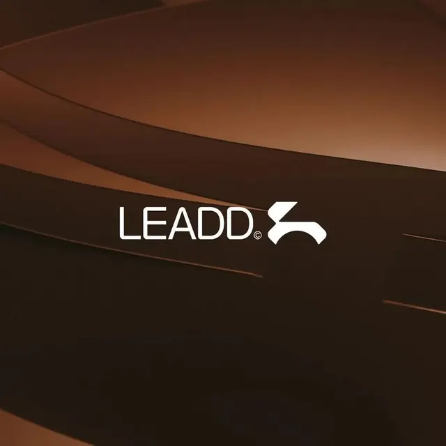 Leadd logo, geometric, minimal, light