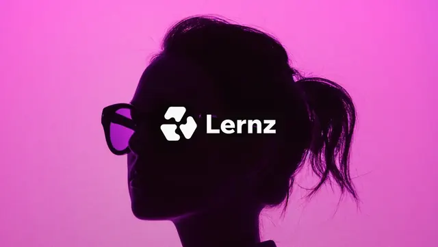 Lernz logo, geometric, minimal, light