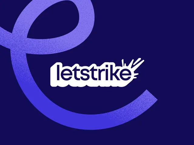 Letstrike logo, geometric, minimal, light