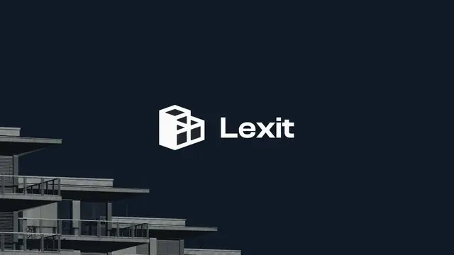 Lexit logo, geometric, minimal, light
