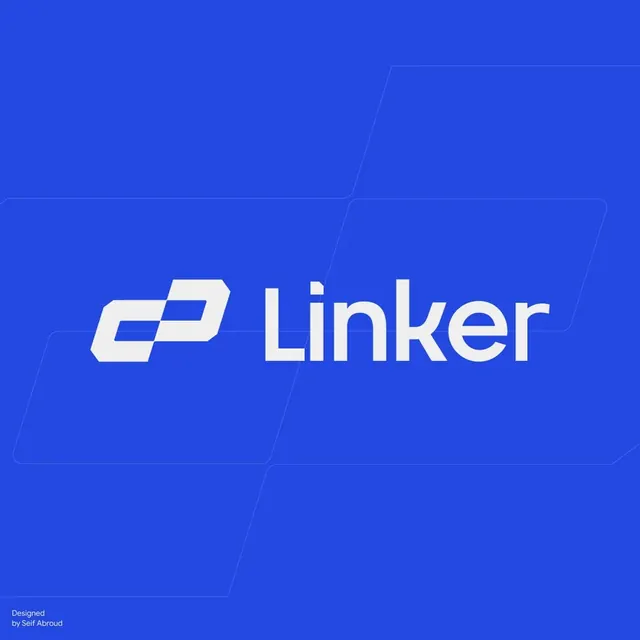 Linker logo, geometric, minimal, light