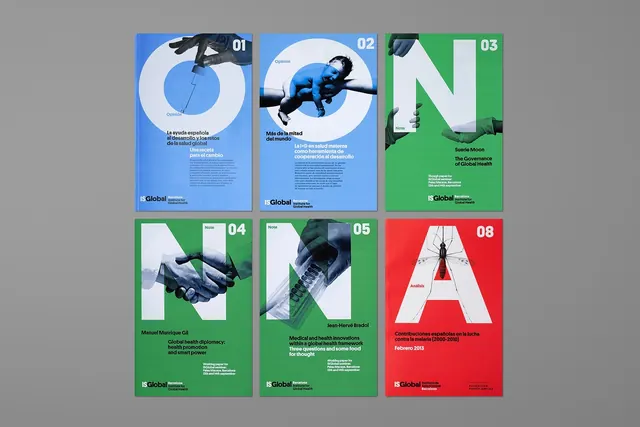 Alphabetical Brand Identity Grid, minimal, geometric, vibrant