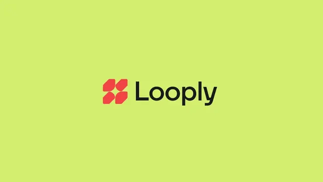 Looply logo, geometric, minimal, warm