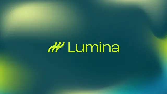 Lumina logo, geometric, minimal, warm