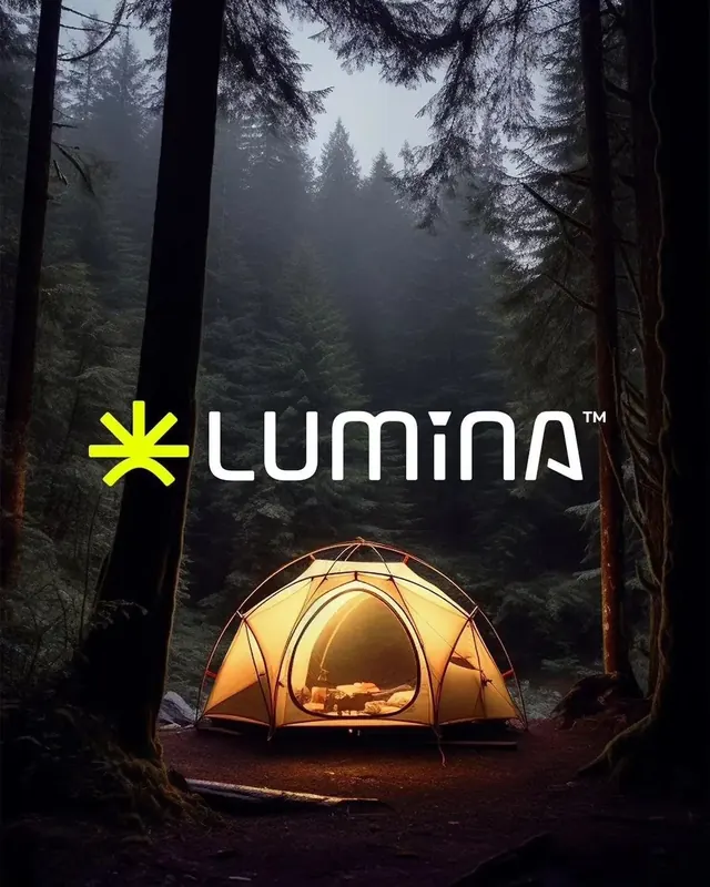 Lumina logo, geometric, minimal, light