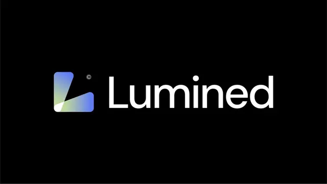 Lumined logo, geometric, minimal, light
