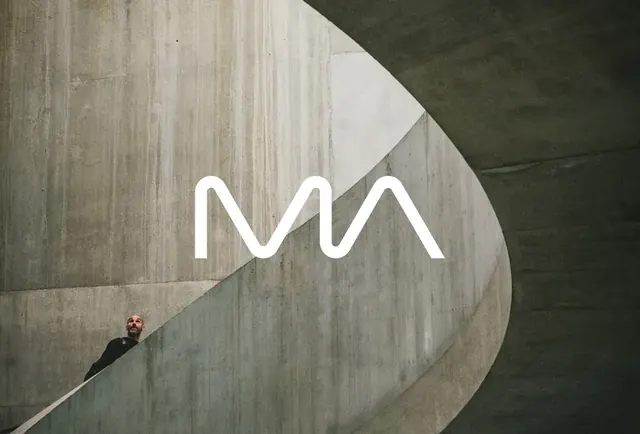 M+A Group logo, line-art, minimal, light