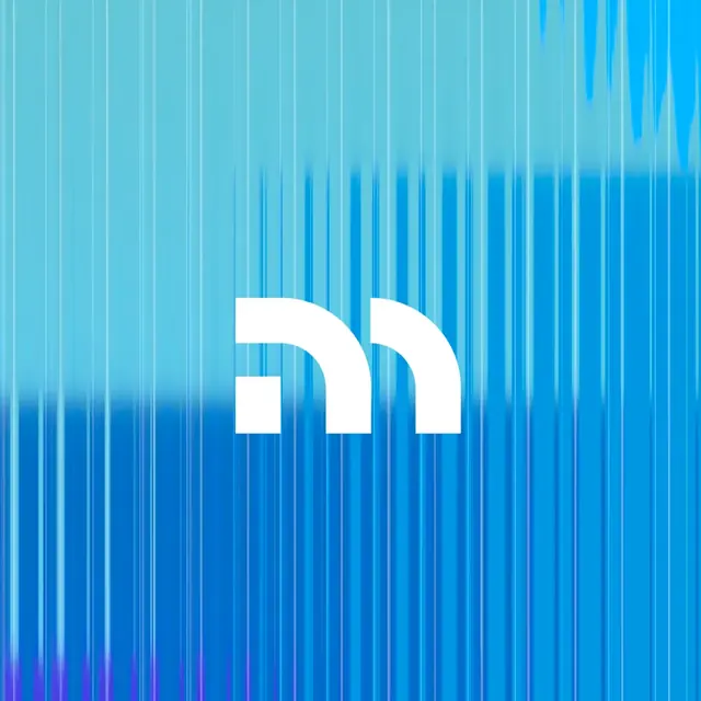 M Initial logo, geometric, minimal, light