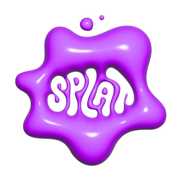 Splat, 3d-render, playful, vibrant