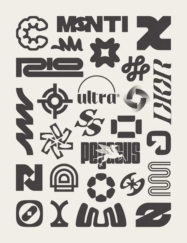 Logo Mark Study, minimal, monochrome