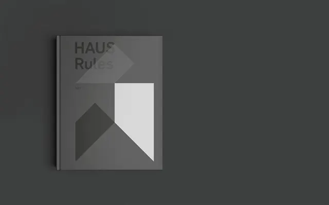 Haus Rules Identity, minimal, geometric, monochrome