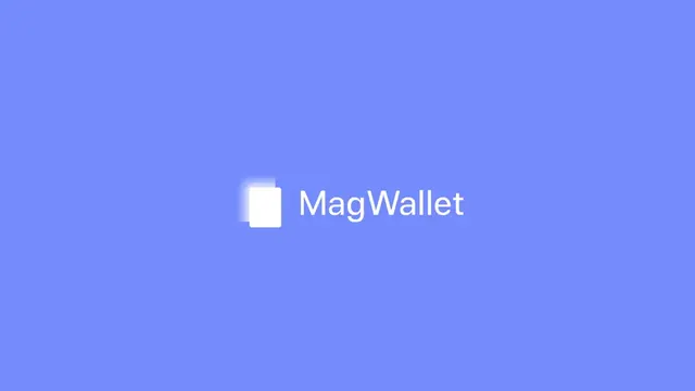MagWallet logo, minimal, geometric, light