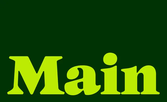 Main lime serif wordmark on dark green, typographic, minimal, dark