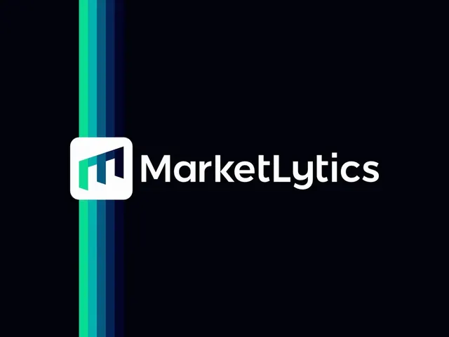 MarketLytics logo, geometric, minimal, light