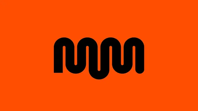 MassiveMusic logo, geometric, minimal, dark