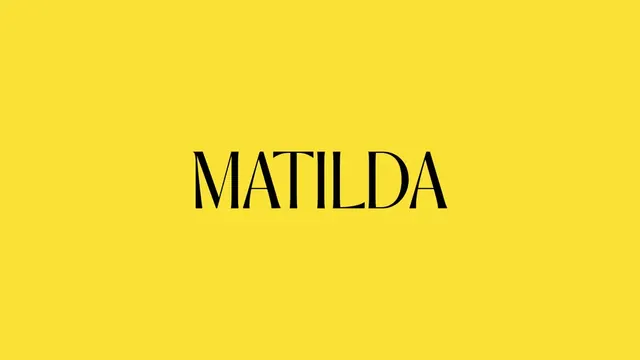 Matilda logo, luxury, minimal, dark
