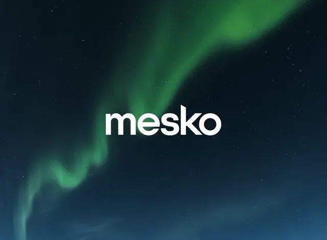 Mesko logo, minimal, geometric, light