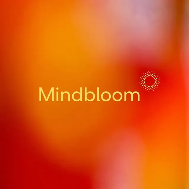 Mindbloom logo, minimal, warm