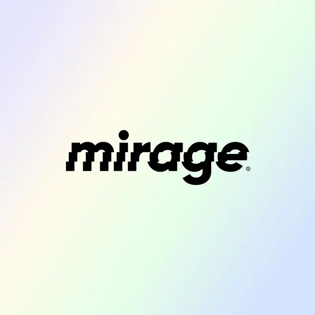 Mirage logo, geometric, dark